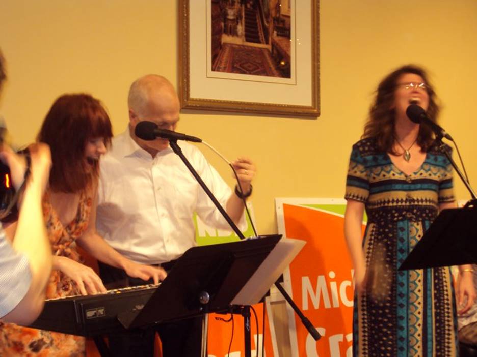 With Jack Layton on Stage-Kamloops-Jan 21-2011